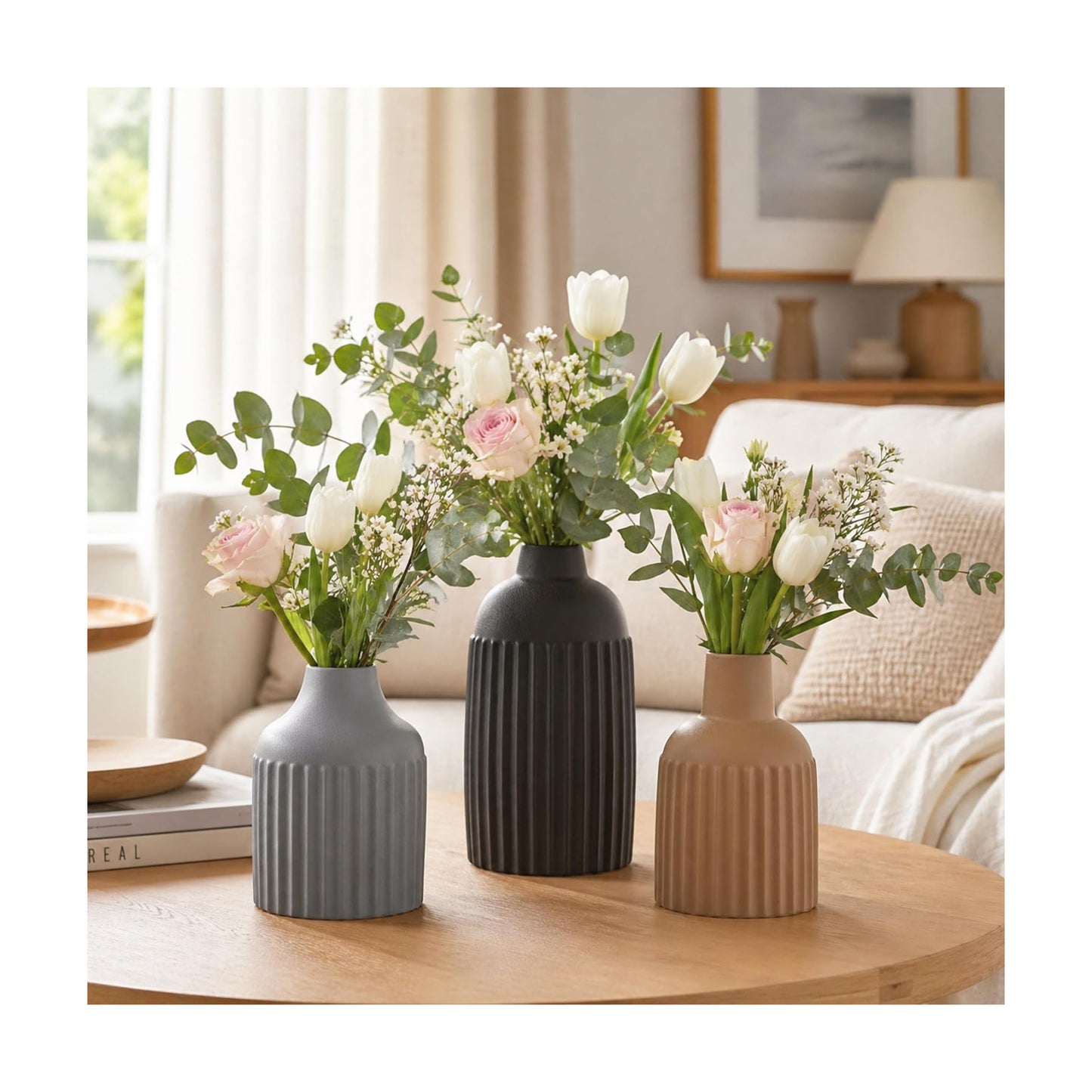 Ceramic Small Vase / Multicolor / Set of 3