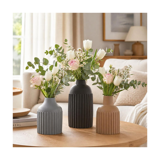 Ceramic Small Vase / Multicolor / Set of 3