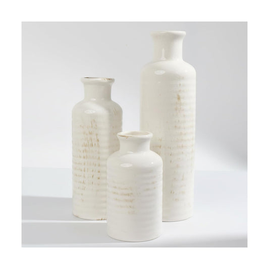 Ceramic Vase / White02 / White / Set of 3