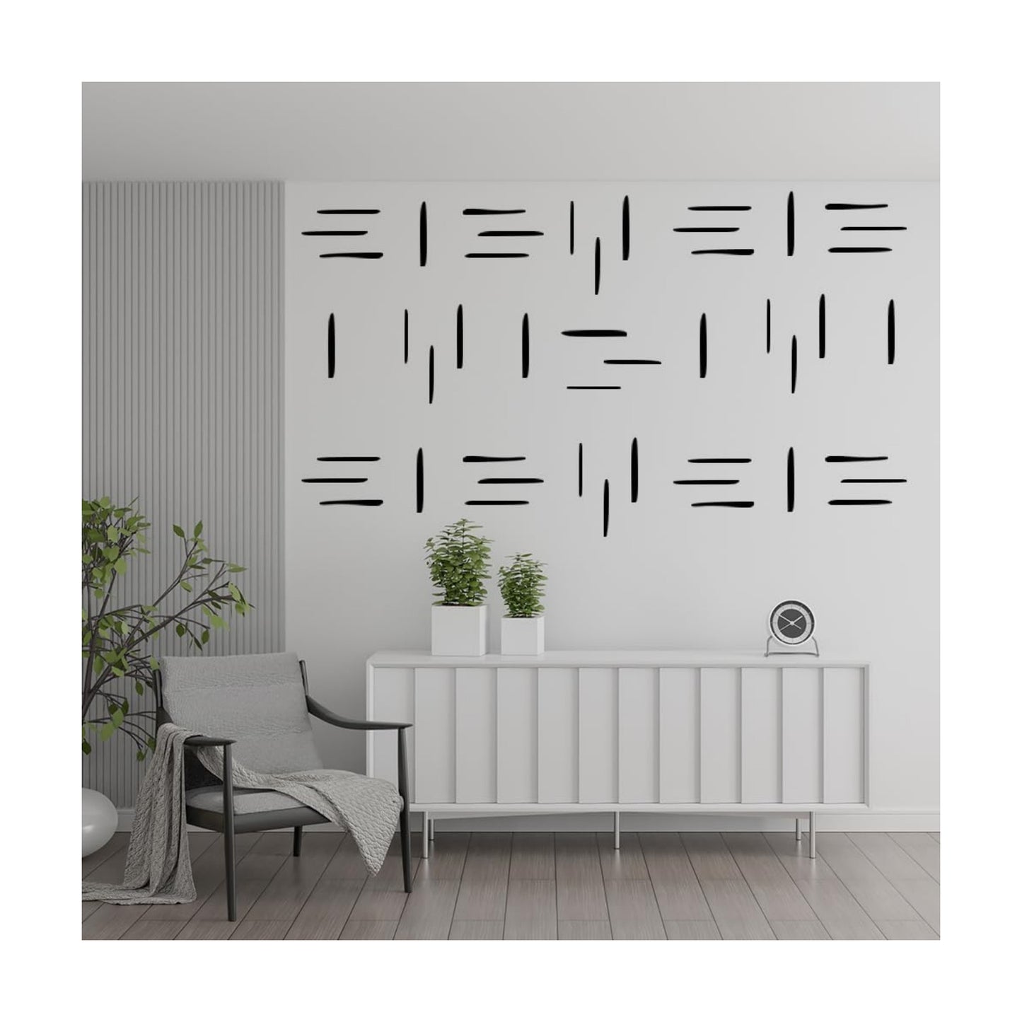 Irregular Bar Wall Stickers / Set of 192