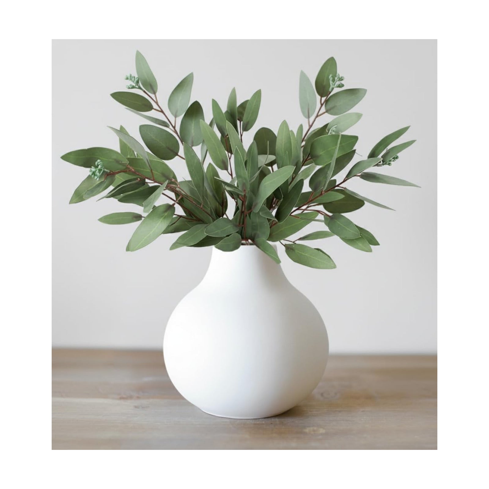 Round Vase / Mid Century Modern Home Decor / White