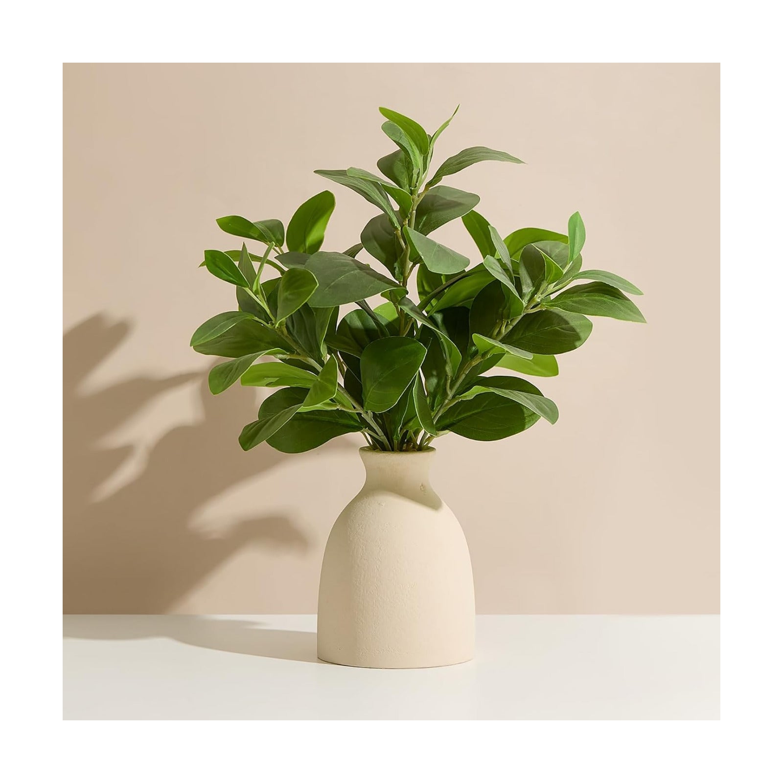16" Artificial Eucalyptus Stems Potted Plant Indoor Fake Plants