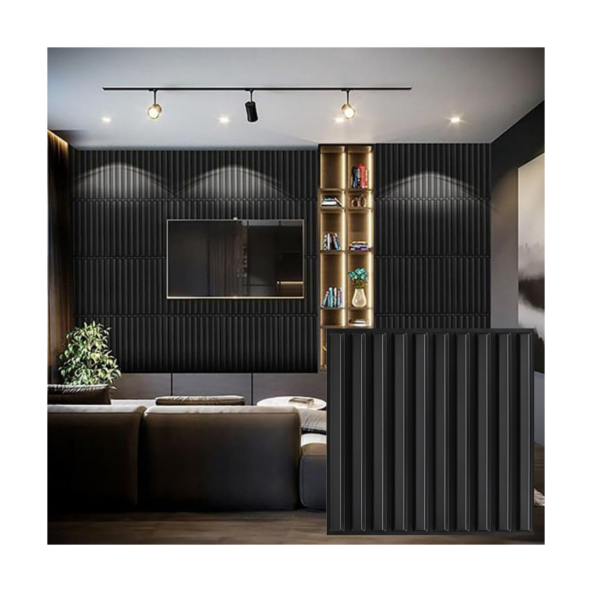 Heikki 30 Pack 3D Wall Panel for Interior Wall Décor, PVC Flower Textured Wall Panels for Living Room Bedroom Hotel
