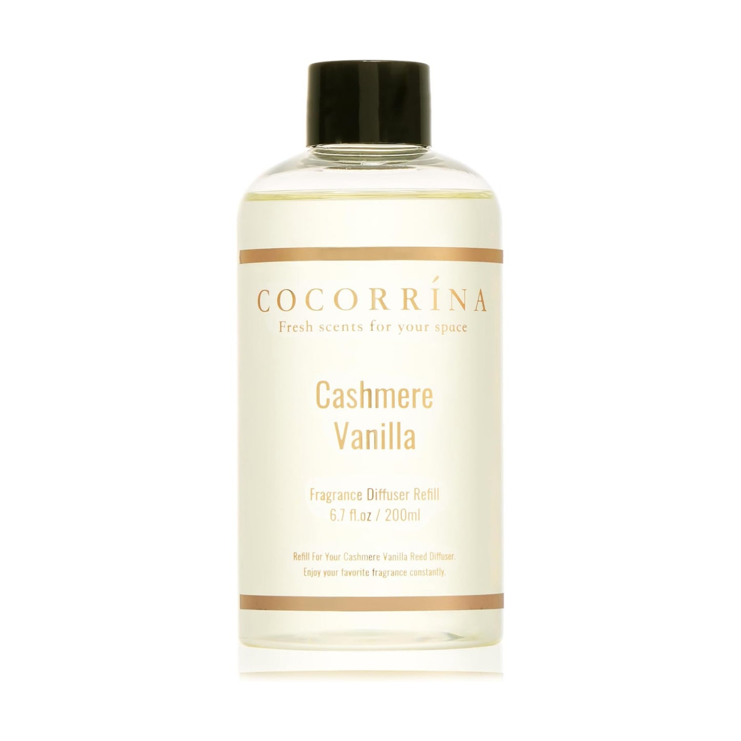 COCORRÍNA Reed Diffuser Refill - Cashmere Vanilla 6.7 Fl.oz Reed Diffuser Refill with 8 Sticks