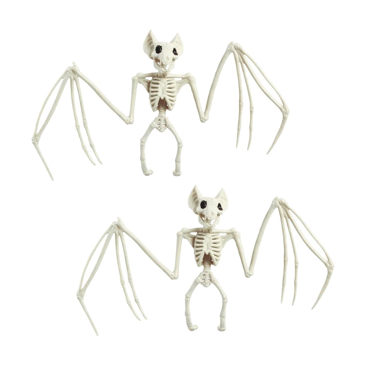 2Pcs Bat Skeleton Halloween Decor Sculpture Scary Centrepiece Animal Skeleton Fish Bone for Indoor Outdoor Spooky Scene Garden Decoration