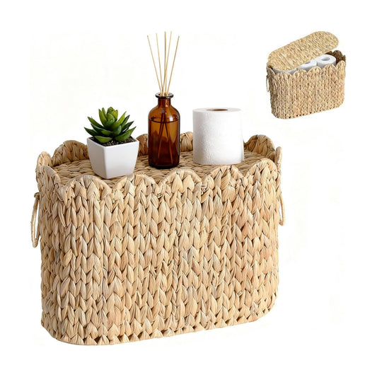 Woven Curve Basket / Beige