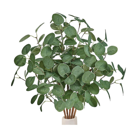 Artificial Eucalyptus Stems 24'' Fake Plants Greenery for Vase / Green Eucalyptus / Set of 5