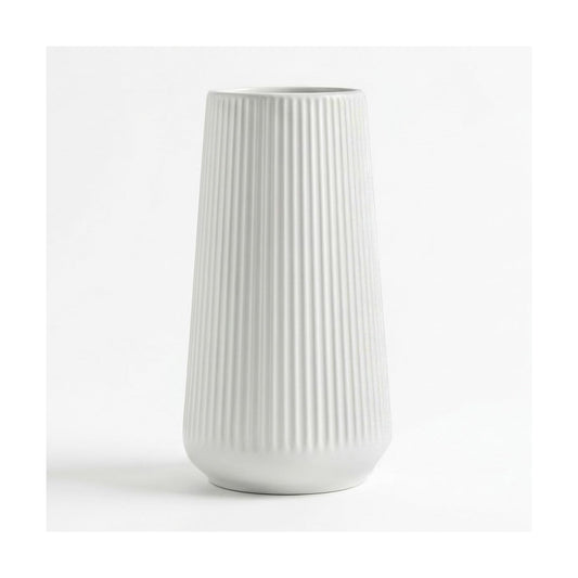 Modern Vase / Ceramic Vase / White01 / White / 8 Inch