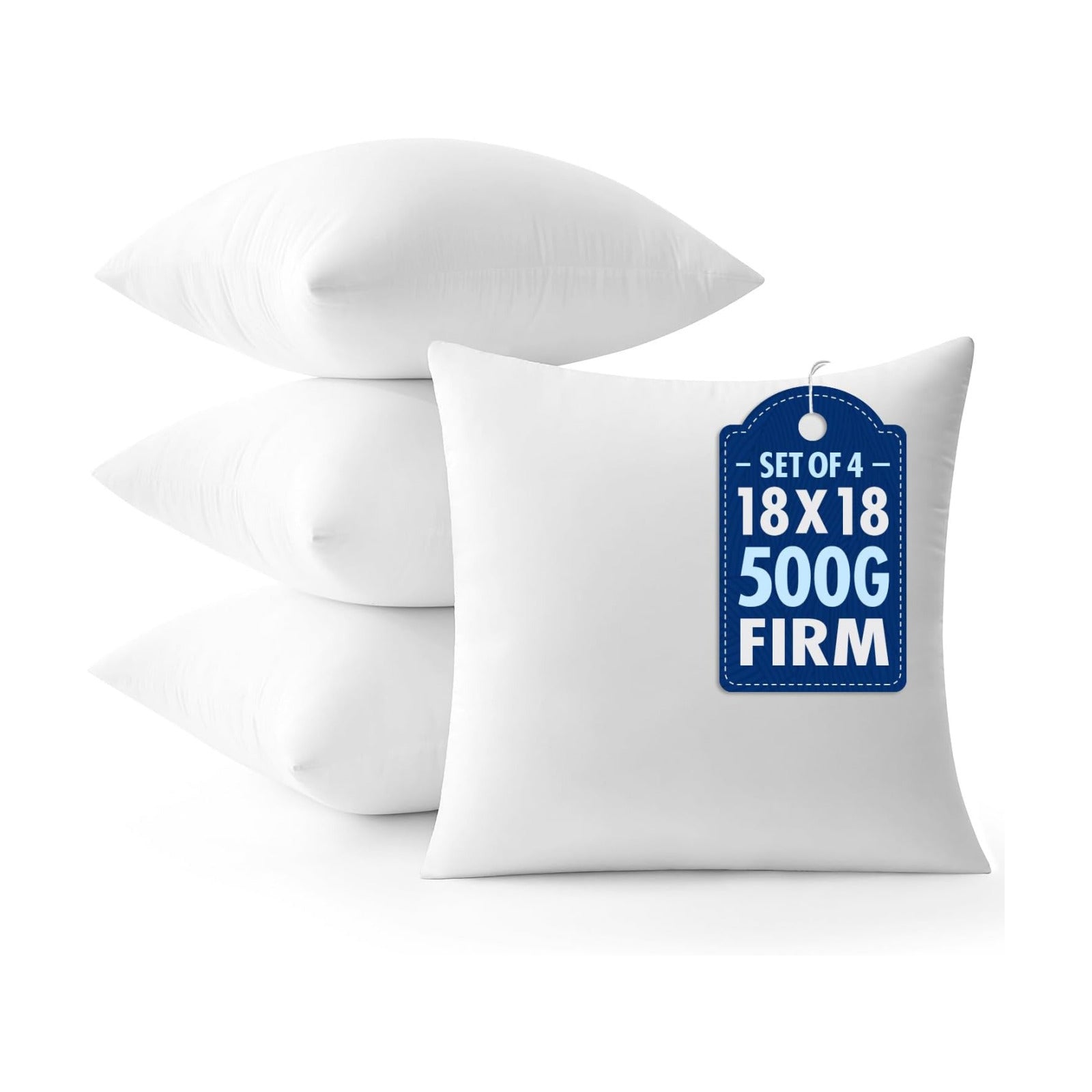 MIULEE 18x18 Throw Pillows Inserts 4 Pack, Decorative Pillows for Couch Bed
