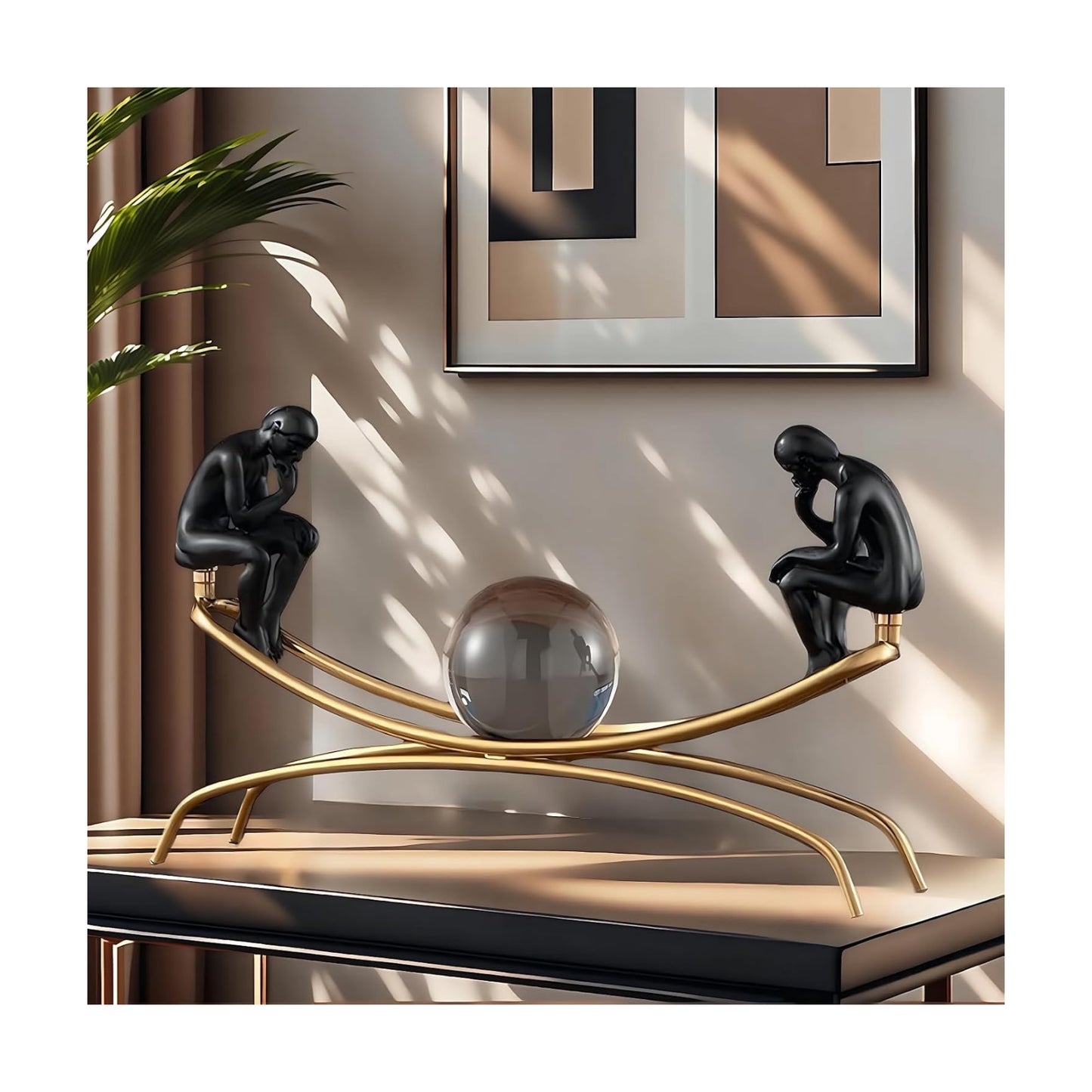 Modern Home Decor Statue / Thinker Statue / Gold