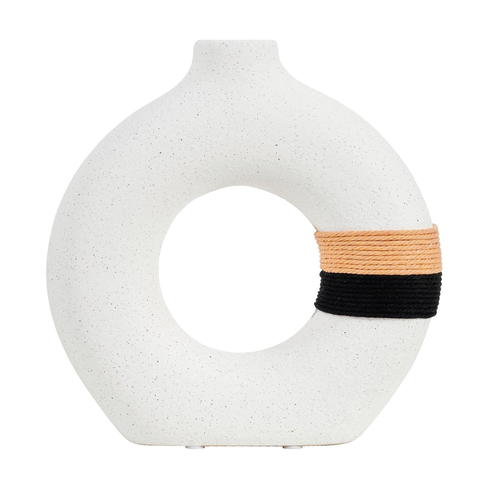 Decorative Modern Donut Shape Ceramic Vase / X1 Large