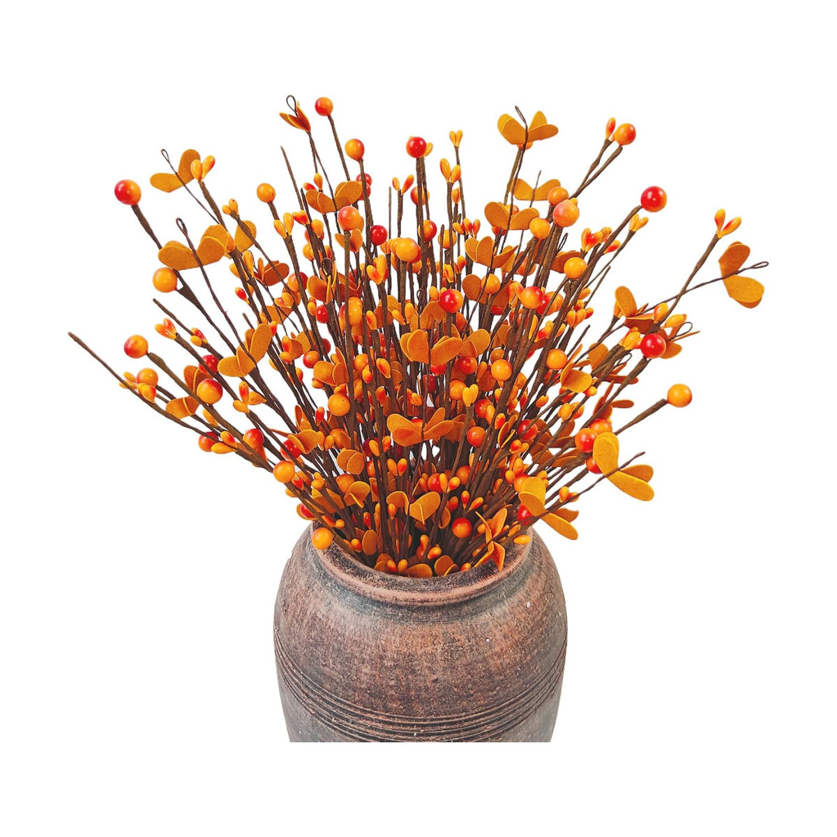 RHN Artificial Fall Floral Stems for Vases,15.75 in Fall Faux Berry Bittersweet Stems Decor Autumn Branches Picks Decor for Autumn Harvest Thanksgiving Day Home Table Floral Arrangements Vase Filler