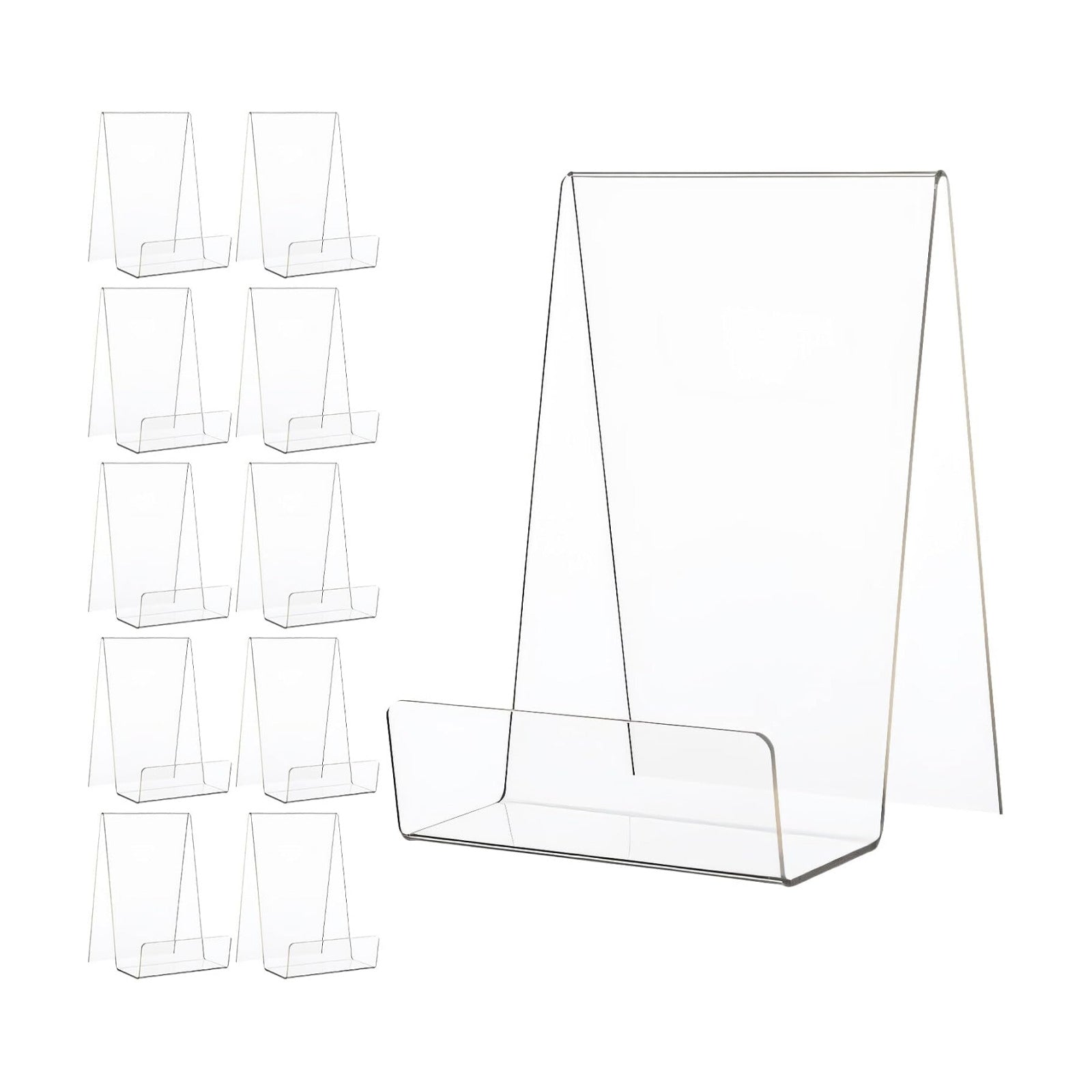 Acrylic Book Stand / Clear / 6 x 4 x 4 / Set of 10