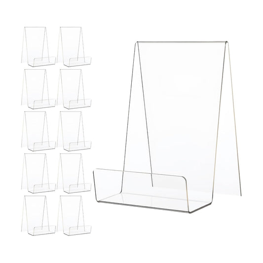 Acrylic Book Stand / Clear / 6 x 4 x 4 / Set of 10