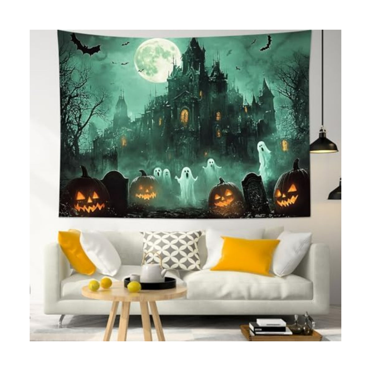 HVEST Horror Halloween Tapestry Wall Hanging for Bedroom,40L x 60W Inches