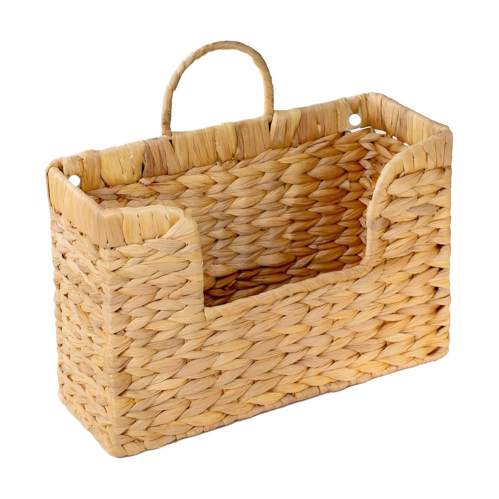 Wicker Wall Hanging Baskets for Magazines / Natural