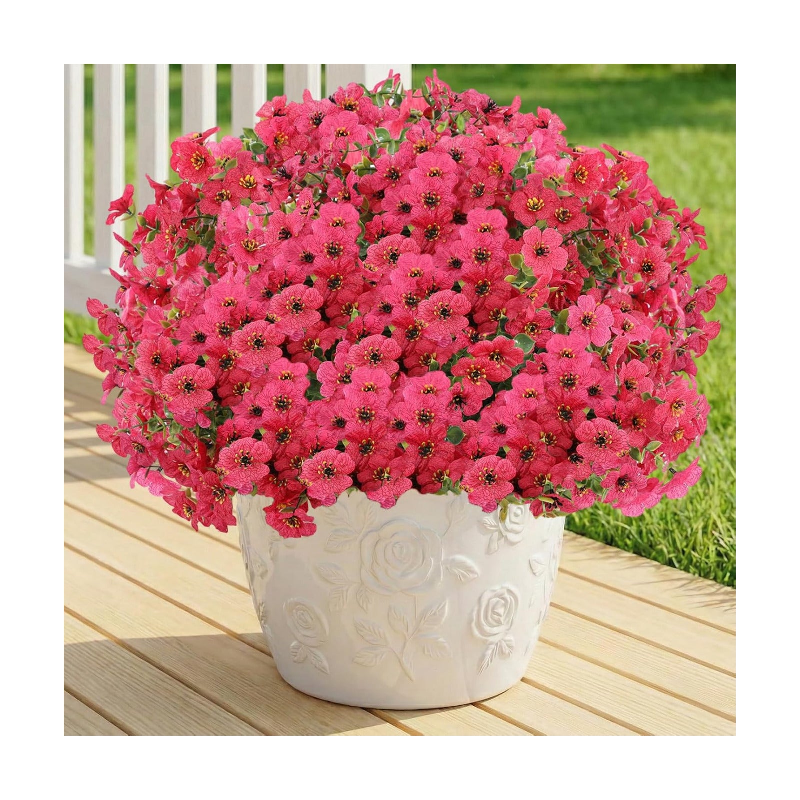 13Bundles Silk Realistic UV Resistant Faux Flowers / Rose / Artificial Flowers / Set of 13