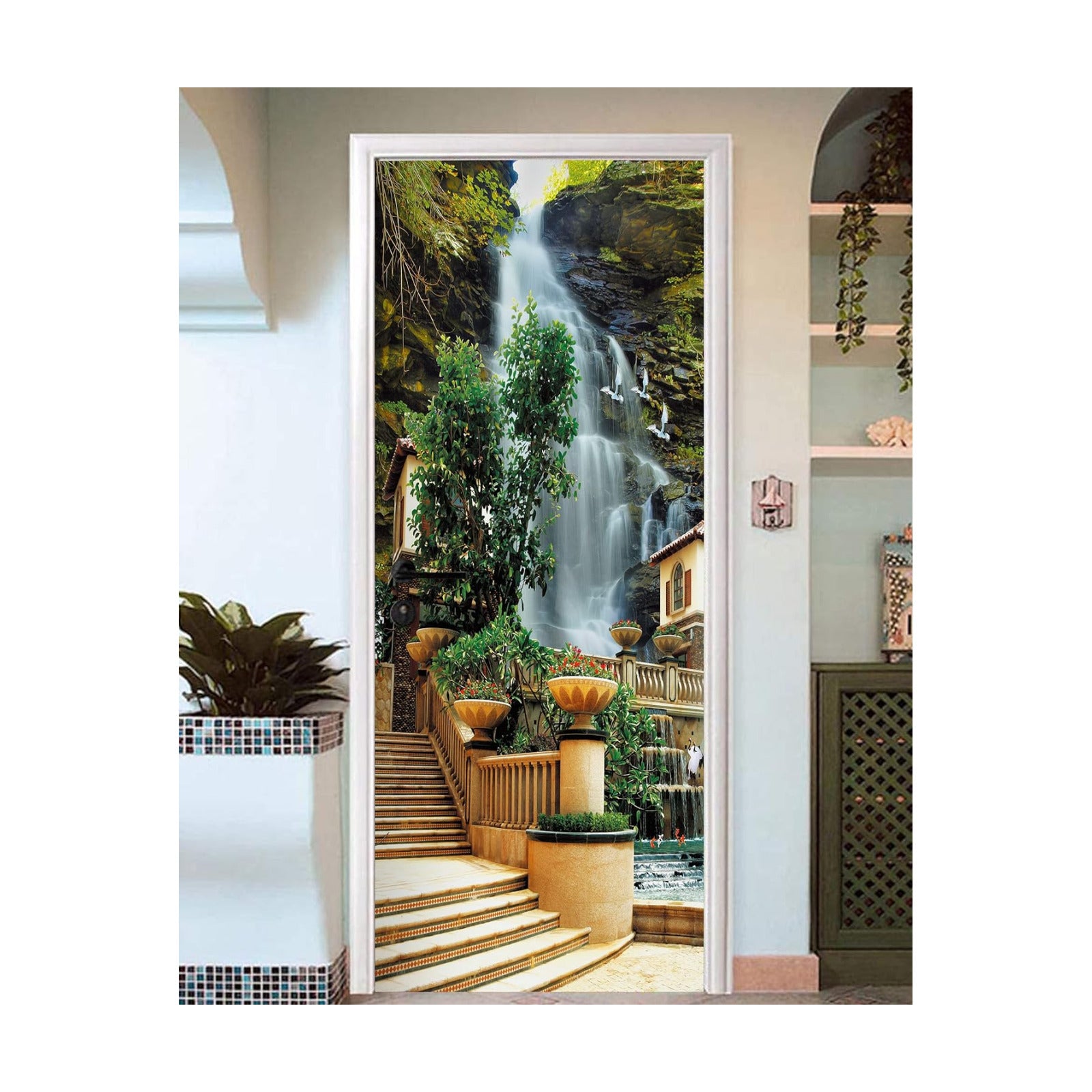 Removable Self-Adhesive Waterfall Wallpaper / 30.3 x 78.7 / Mt1080