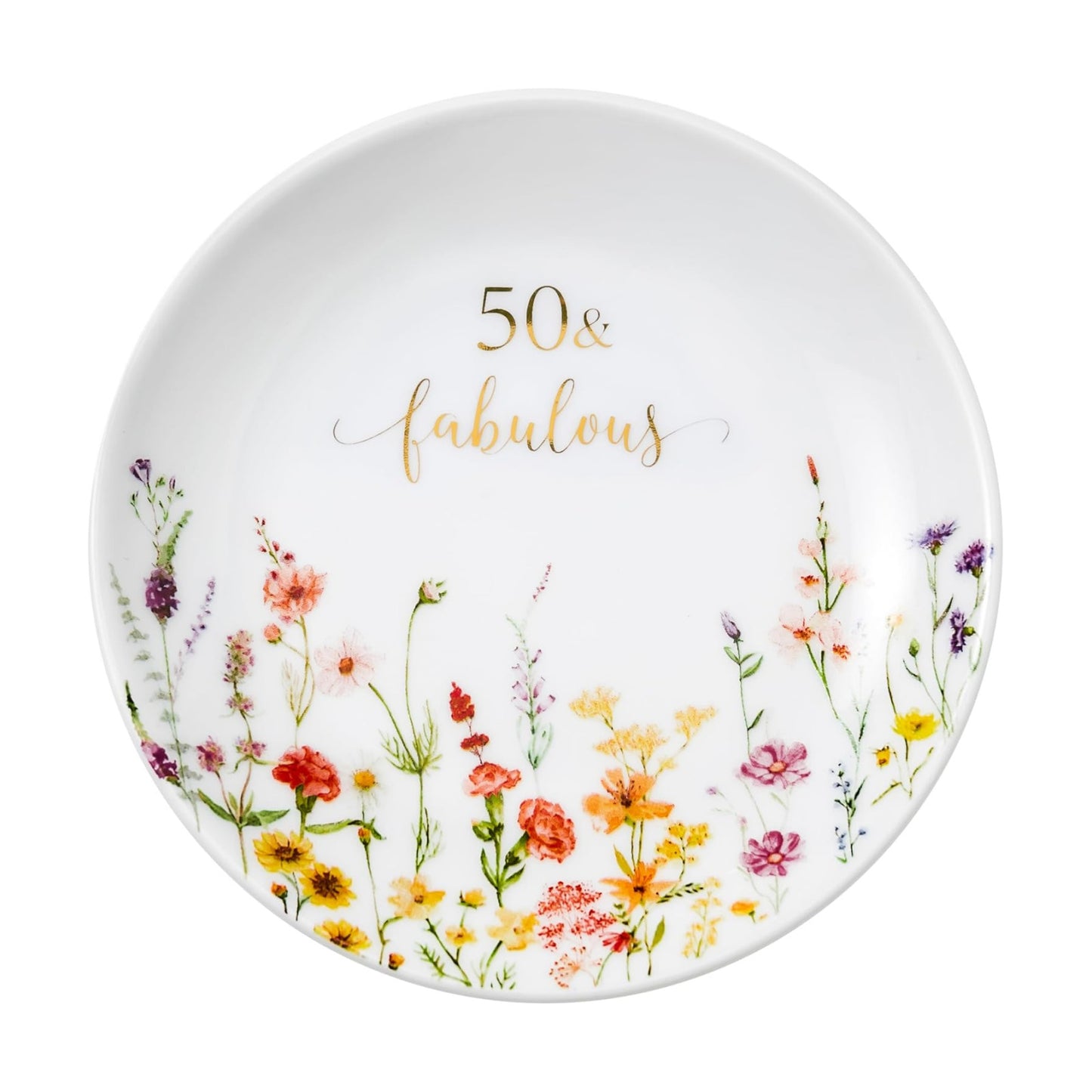 50 Fabulous Jewelry Ring Dish for Women 50th Birthday Gifts Idea for 50 Year / Birthday 50 Fabulous