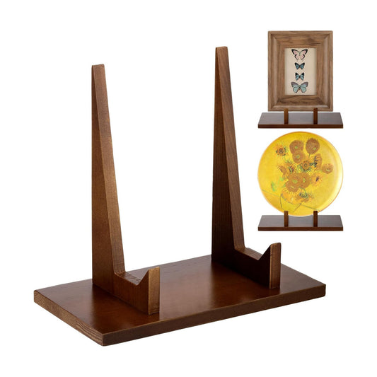 Wood Plate Stand for Display Plate Holder Display Frame Picture Photo Card Tabletop / 5.9 Inch