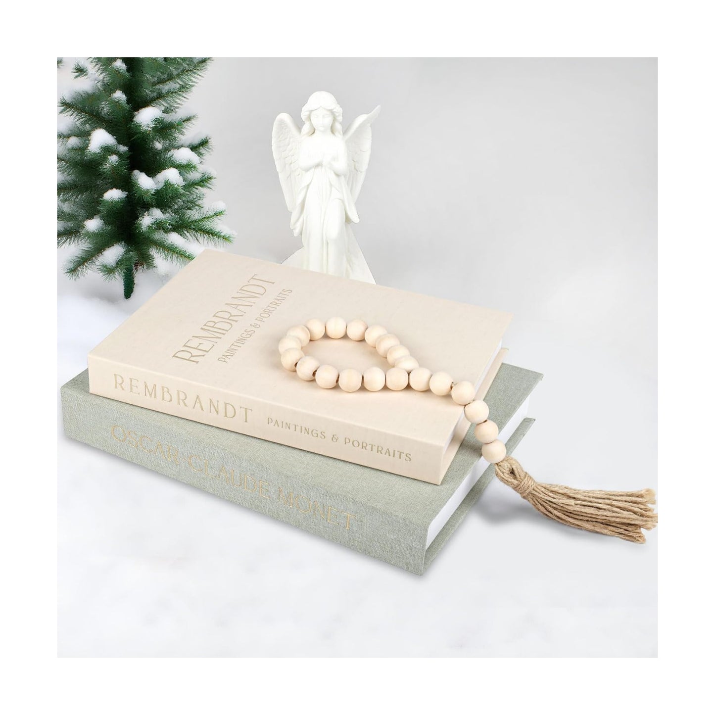 Fake/Faux Books / Green-beige / Set of 2