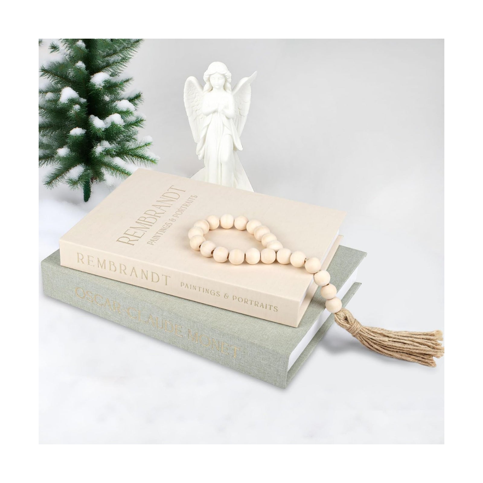 Fake/Faux Books / Green-beige / Set of 2