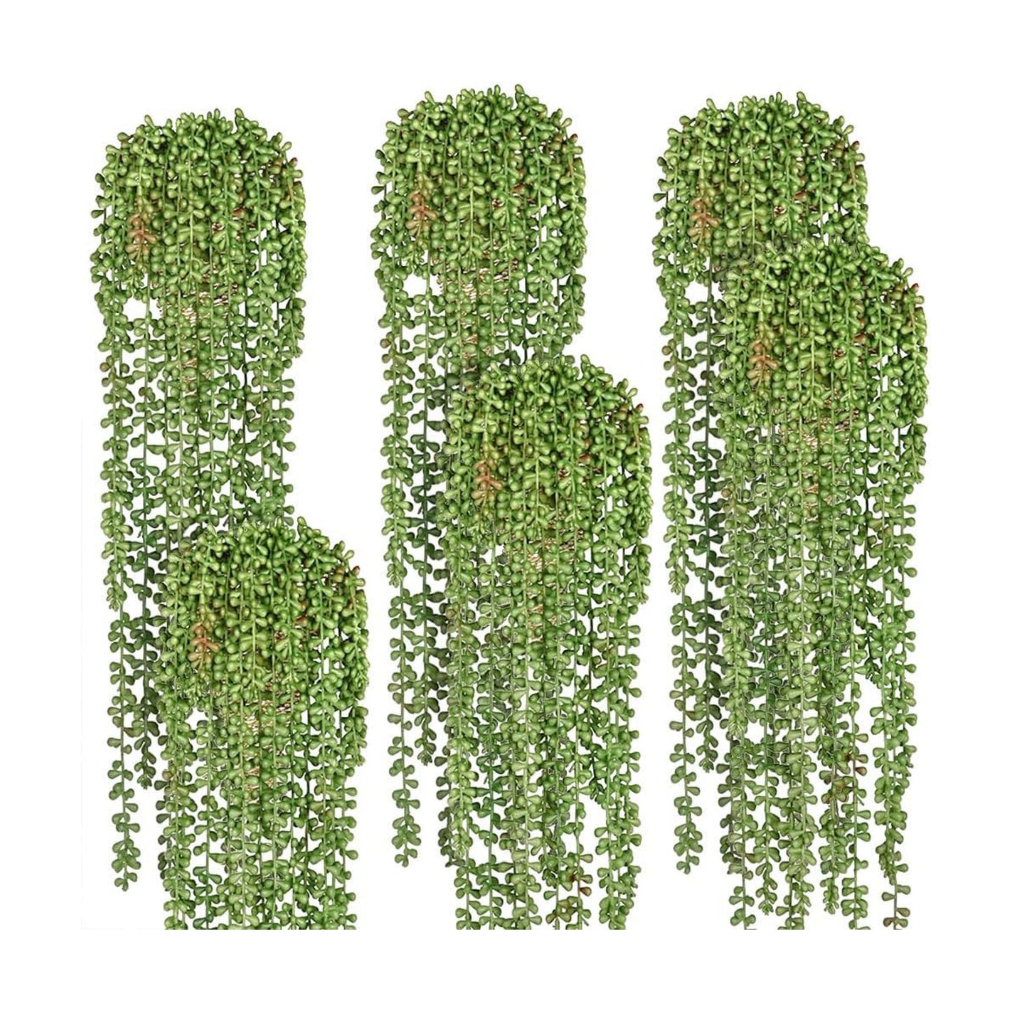 6pcsString of Pearls Plant Artificial Faux Hanging Succulents Hanging Greenery / Green / Set of 6