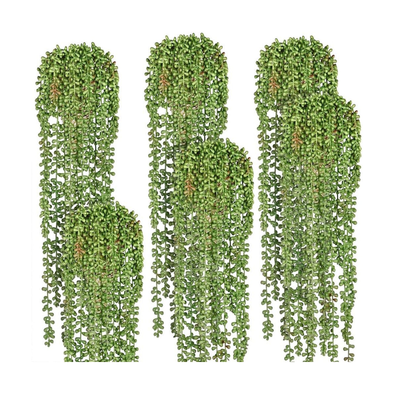 6pcsString of Pearls Plant Artificial Faux Hanging Succulents Hanging Greenery / Green / Set of 6