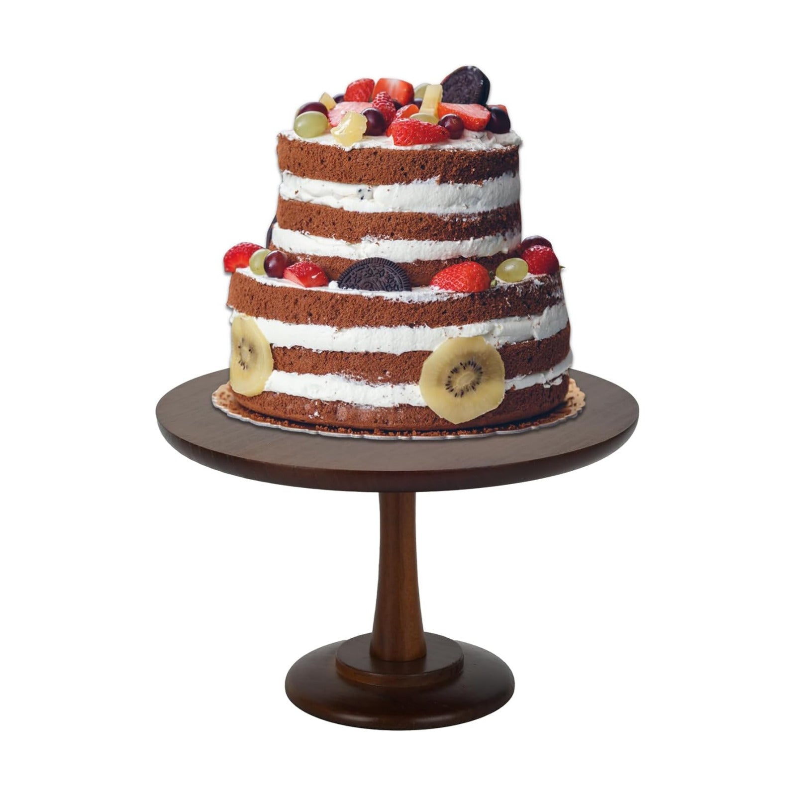 Wood Cake Stand Set Wooden Round Cupcake Stand / 12 Inch