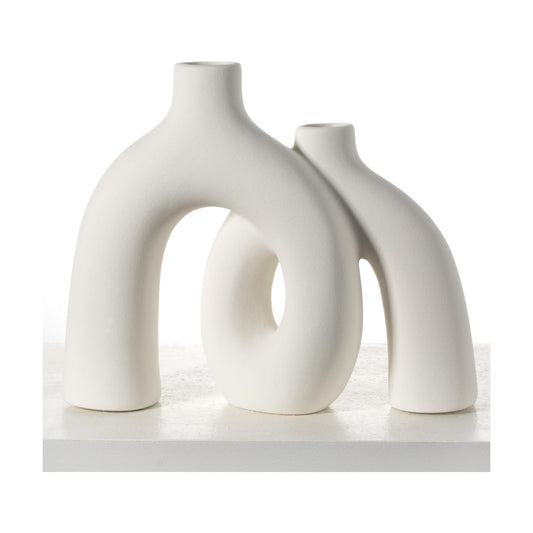 Modern Nordic Boho Vase Set / Ivory
