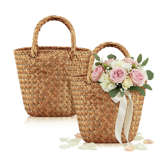 Handle Boho Wedding Flower Storage / Rustic Color / Set of 2