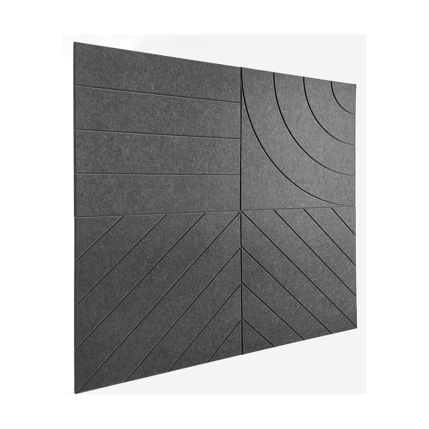 21.65" Large Square Acoustic Panels 4-Pack - Sound Absorbing Wall Panels, Noise Reducing Soundproof Decorative Felt