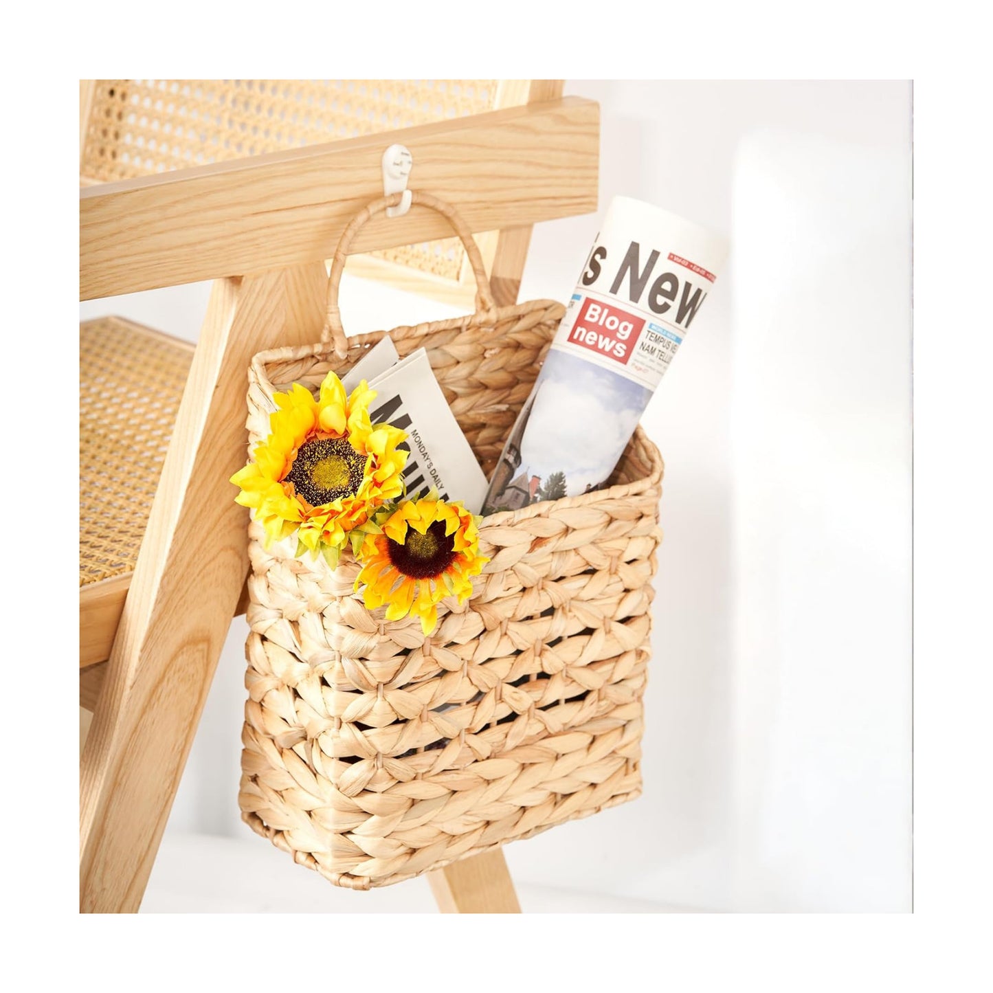 Outdoor Farmhouse Front Door Organizer for Plants Flowers Mail / Natural 11"H / Set of 11