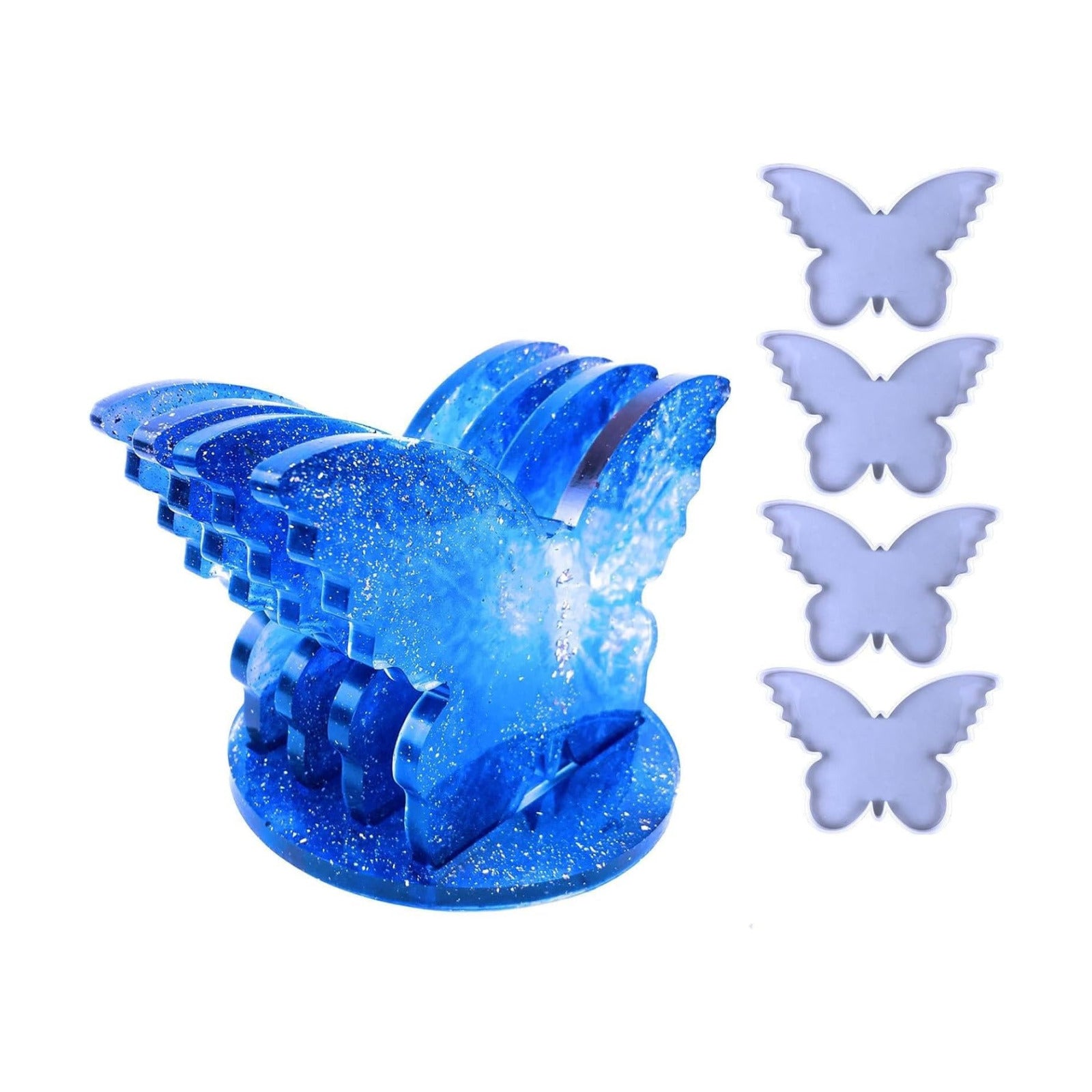 Butterfly Coaster Resin Mold Set / Red
