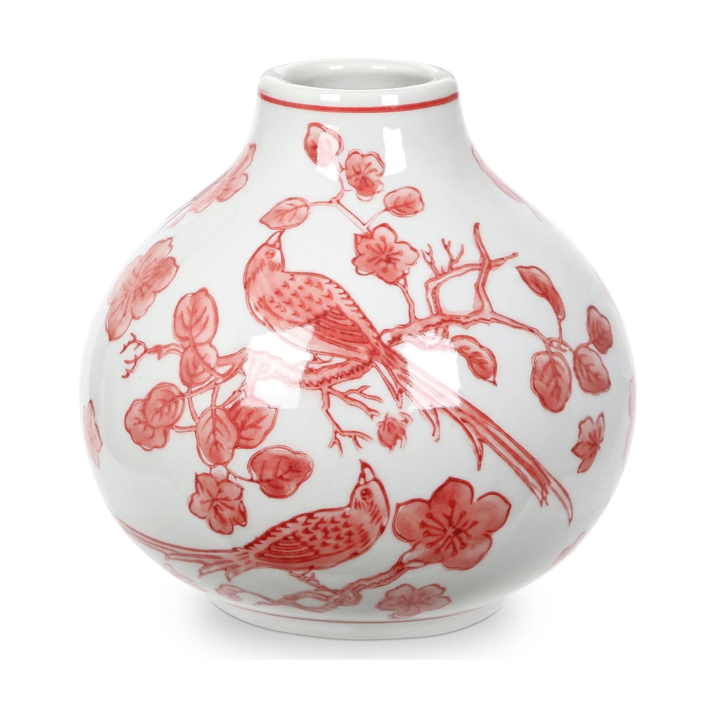 Vase Porcelain Vases Small Chinoiserie Decor Vase Ceramic Gifts Chinese Flower Vases / Pink