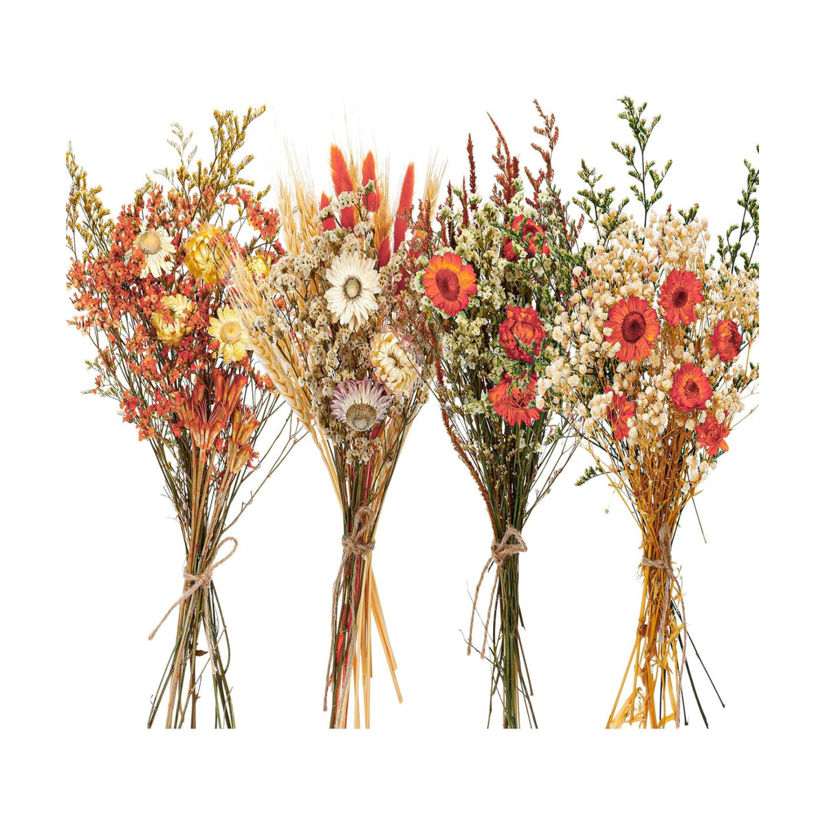 Layhit 4 Pack Large Size Boho Dried Flowers 15-17 Inch, Gerbera Daisy