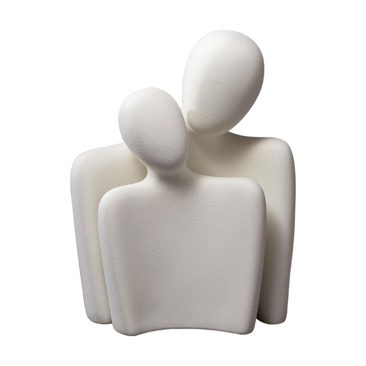 Ceramic Couple Statue Modern Shelf Decor Knick Knacks / Xl-10.2in