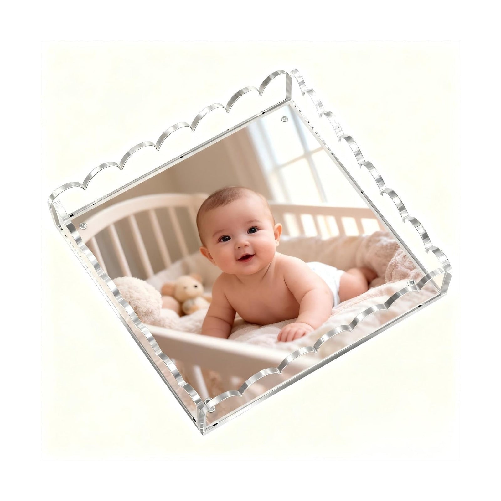 Scalloped Magnetic Tray / 8 x 8