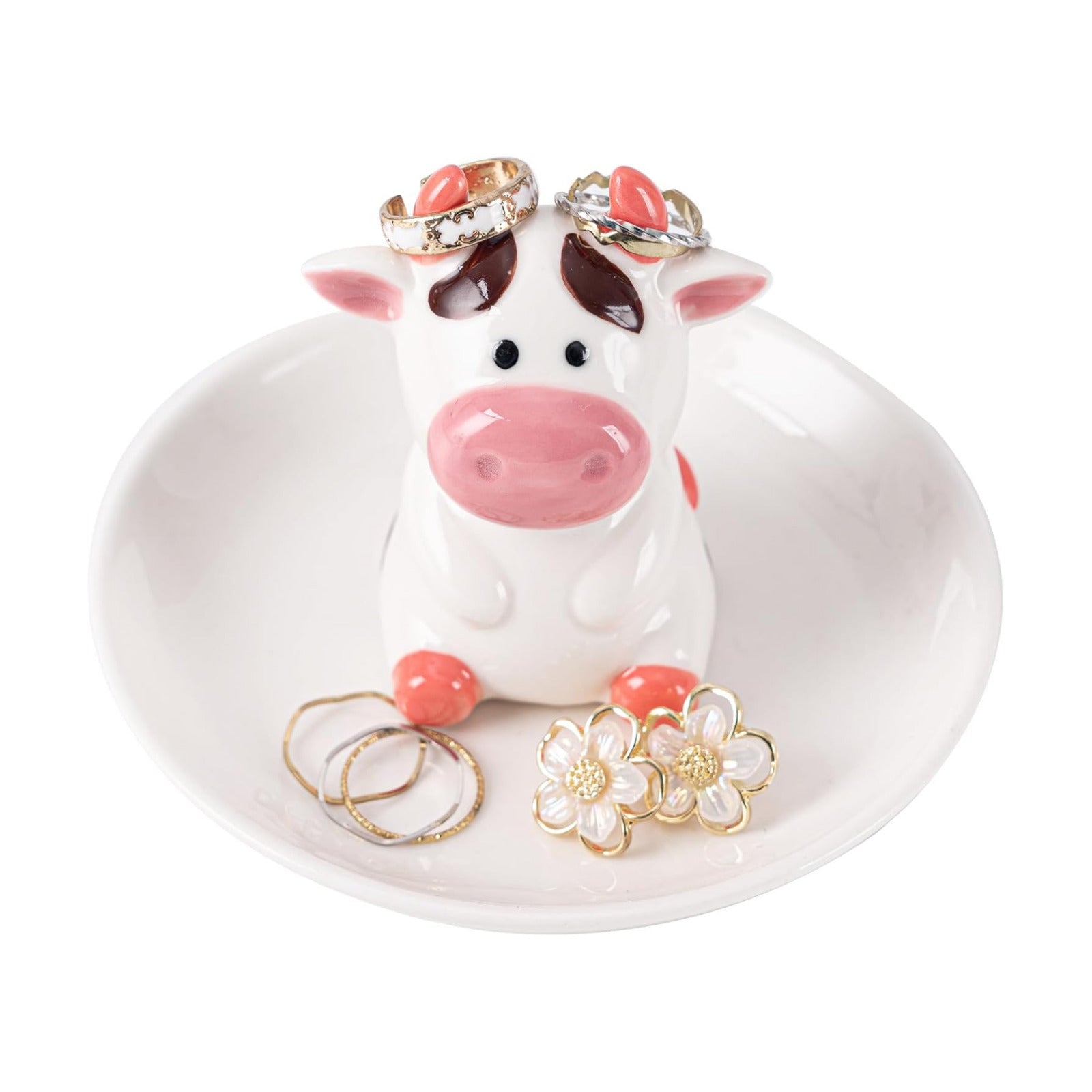 Ring Holder Jewelry Dish / Cow