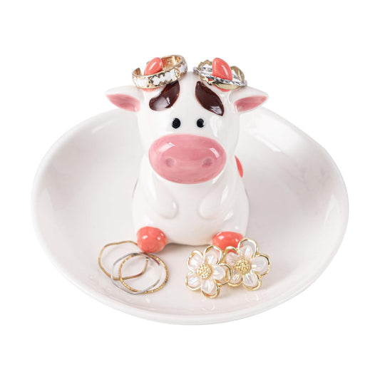 Ring Holder Jewelry Dish / Cow