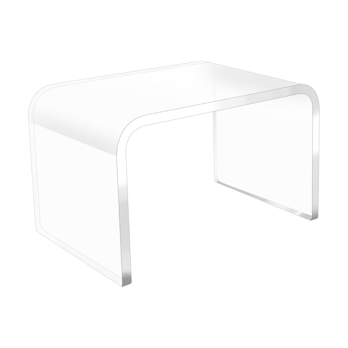 10mm Thick Heavy Duty Acrylic Shower Stool, 200 lbs Capacity 13.5 Inch | Setp Stool, Display Riser, Footstool, Shower