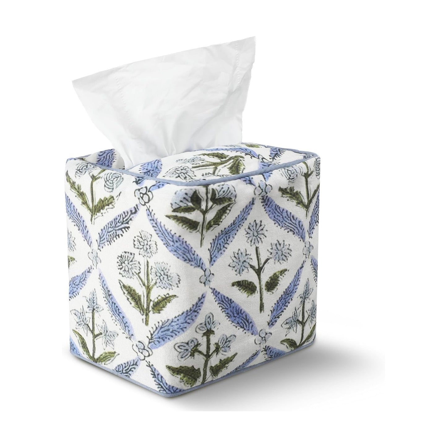 Fabric Tissue Box Cover / Blue