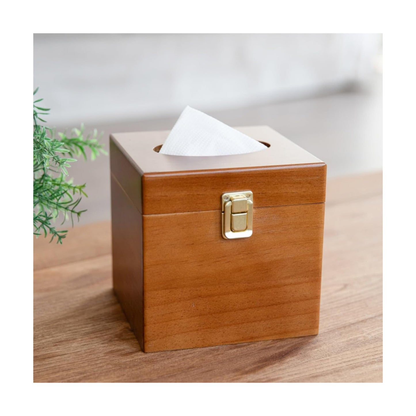 Tissue Box Cover / Wooden / Square