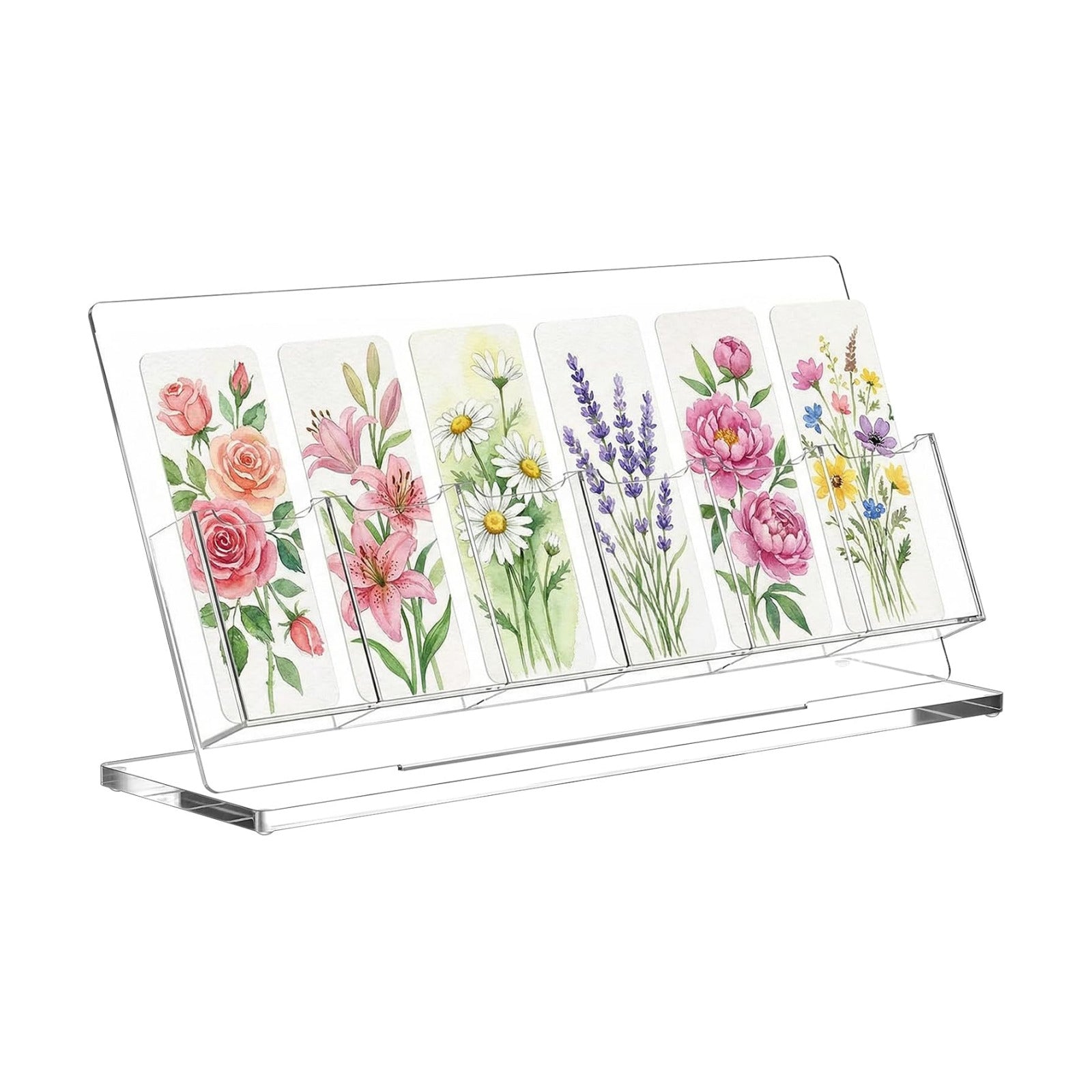 1 Pc Freestanding Acrylic Bookmark Display Holder for Business Multiple No Assembly Required 2