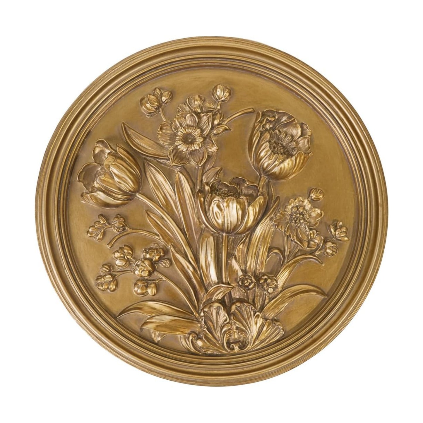 Vintage Wall Sculpture / Antique Gold