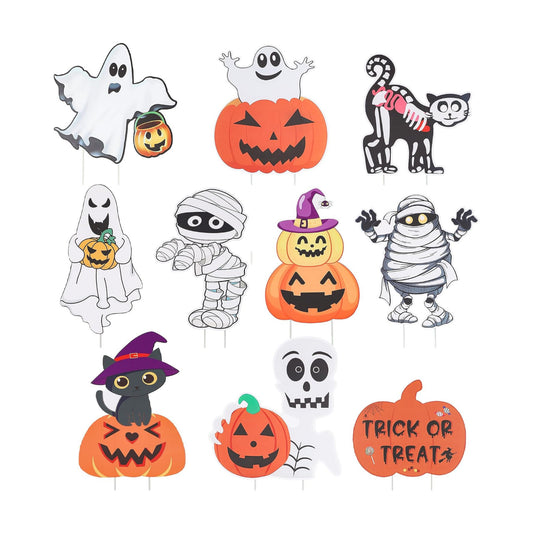 10 Pcs Halloween Yard Decorations, Halloween Yard Stakes Lawn Decorations