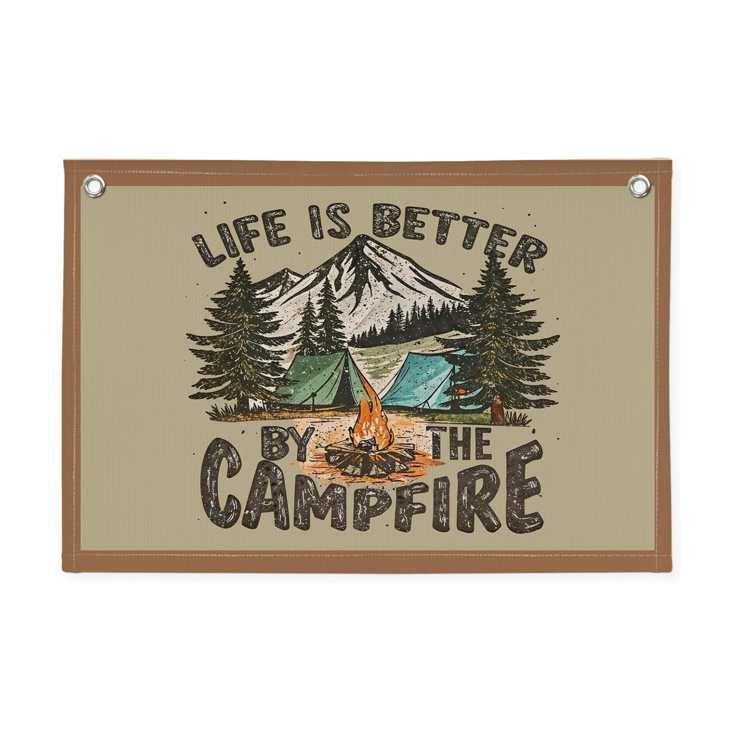 Camp Flag Banner for Summer Camp Decor / Life Is Better By The Campfire