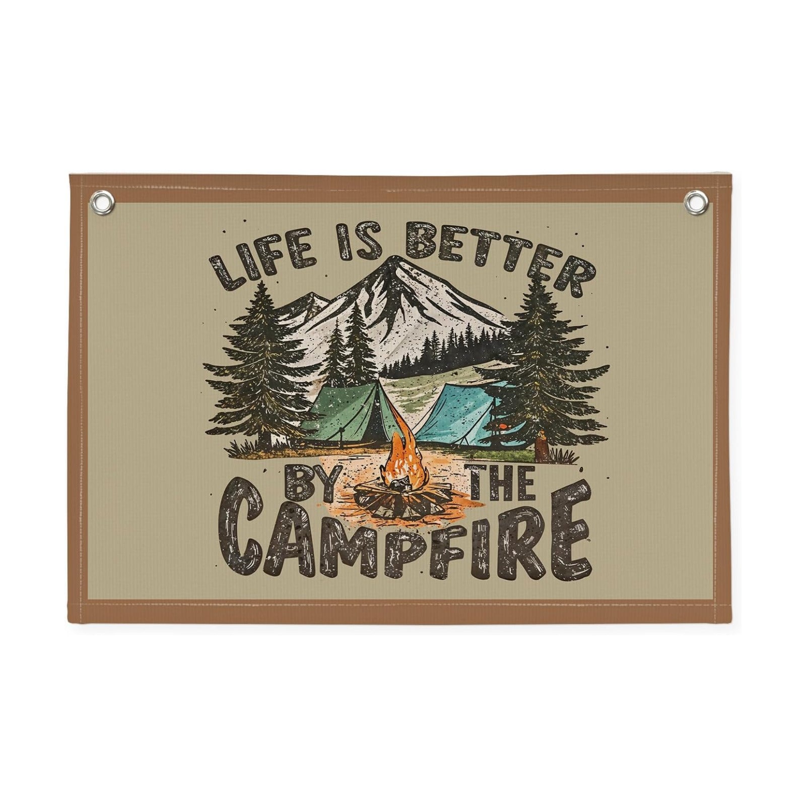 Camp Flag Banner for Summer Camp Decor / Life Is Better By The Campfire