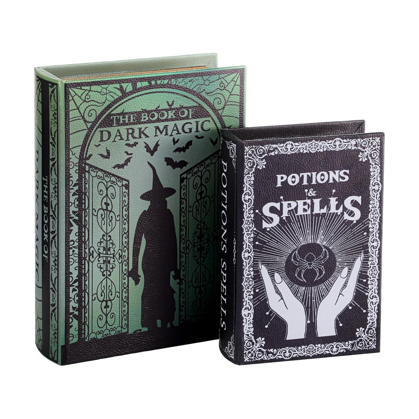 Magic Nesting Halloween Books Decoration Witch Potion Dark Magic Pattern Spooky Holiday / Set of 2