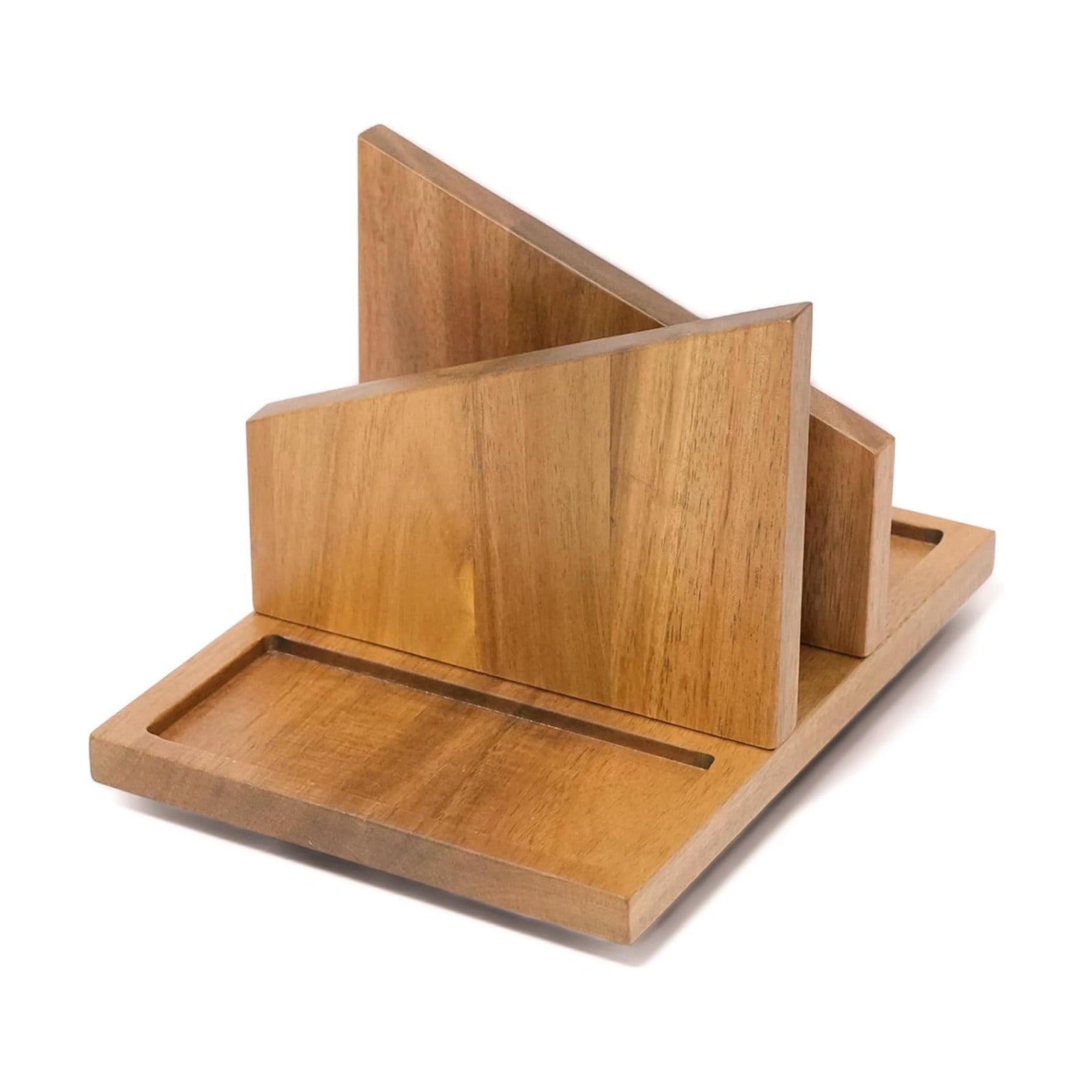 Wooden Napkin Holder Rotating Napkin Dispenser / Natural